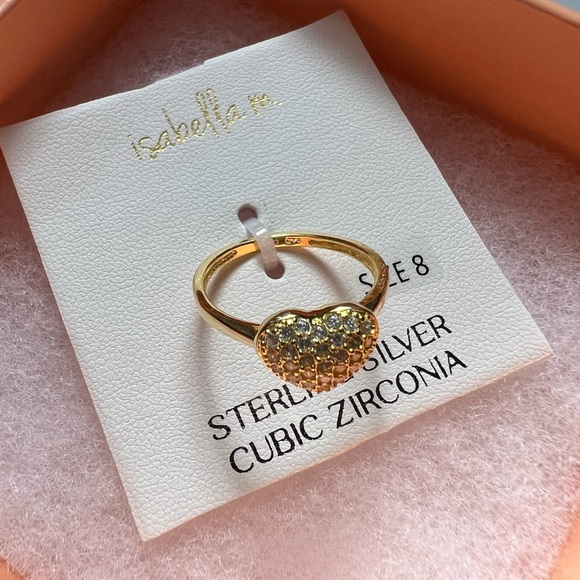 NWT sterling silver heart ring size 8 - Picture 2 of 6